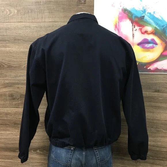 VINTAGE Polo Ralph Lauren Navy Blue Harrington Jacket Men's Size L